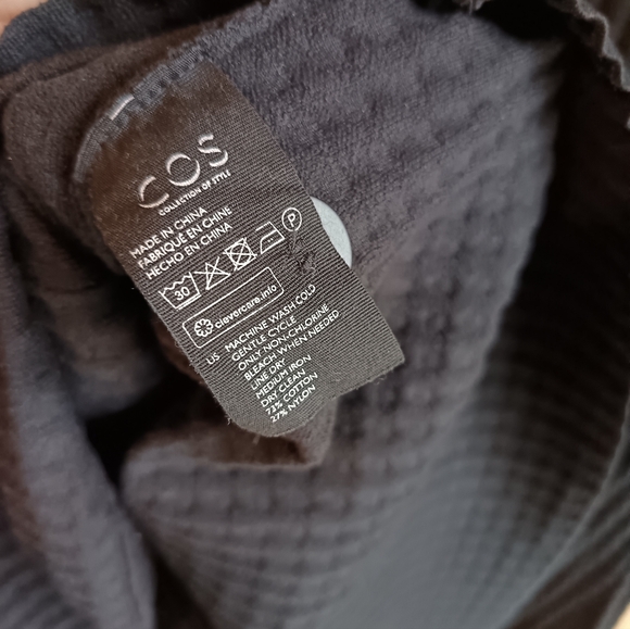 COS Black Waffle Knit Cardigan - Picture 7 of 7